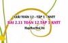 Bài 2.11 SGK Toán 12 tập 1 Kết nối tri thức